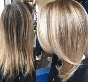 Lightening up using the balayage hair trend style by Urban Halo Salon.